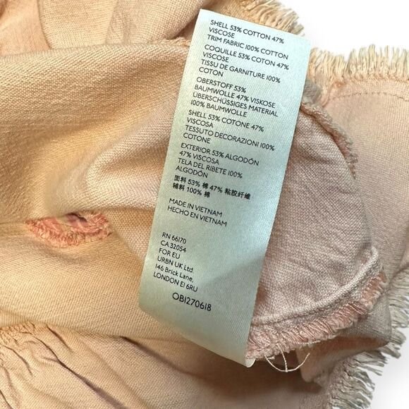 PILCRO BY ANTHROPOLOGIE Women’s Peach Pink Nettie Ruffled Hem Wrap Skirt Size Sm - Picture 5 of 7